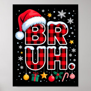 Poster Natal Xadrez Engraçado Bruh