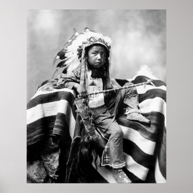 Pôster Native American Boy, 1899 (Frente)