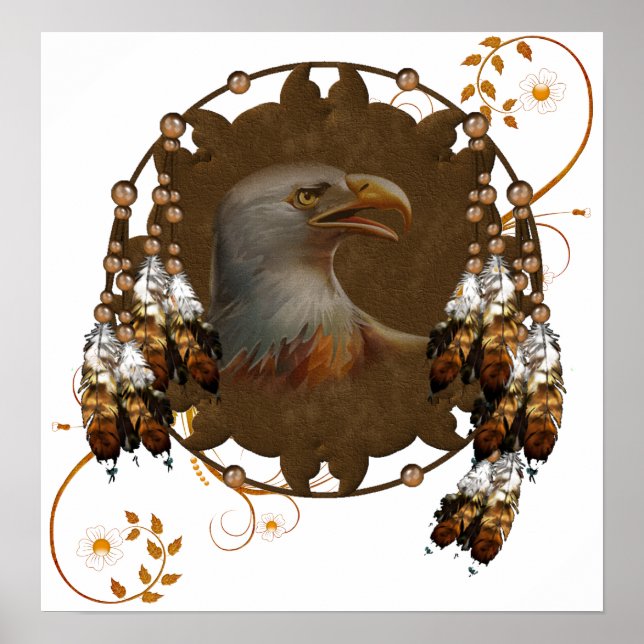 Poster Native American Eagle Design Poster (Frente)