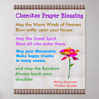 Pôster Native American Wisdom cita