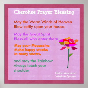 Poster Native American Wisdom cita