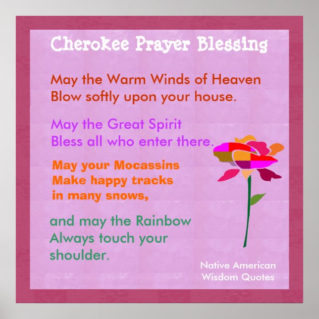 Poster Native American Wisdom cita (Frente)