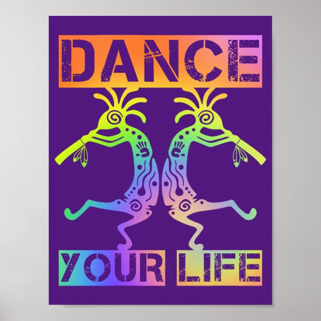 Poster Native Americans Kokopelli - Dance Your Life 4 (Frente)