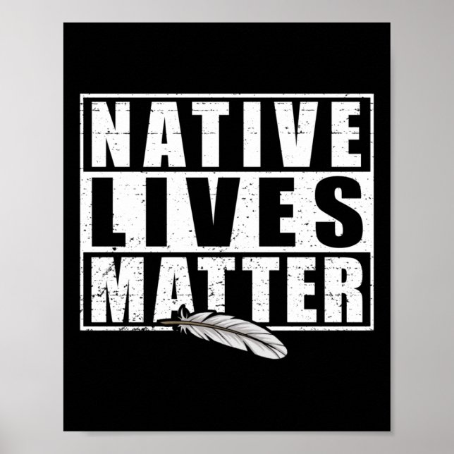 Poster Native Lives Native American Day Gear S Indígenas (Frente)