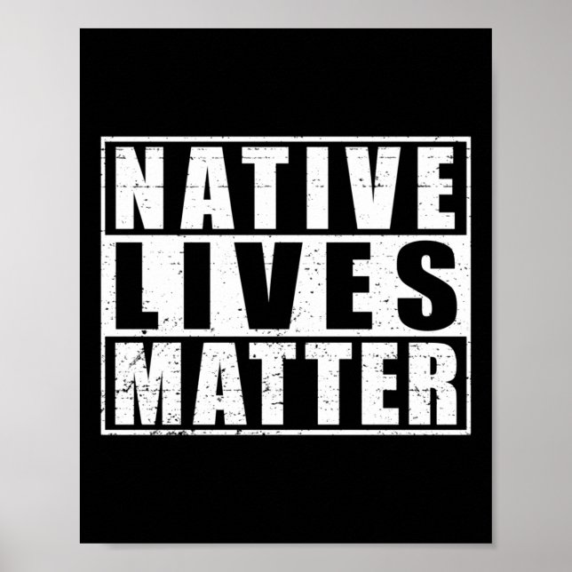 Poster Native Lives Native American Day Gear S Indígenas (Frente)