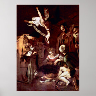 Poster Natividade com St Francis e St. Lawrence