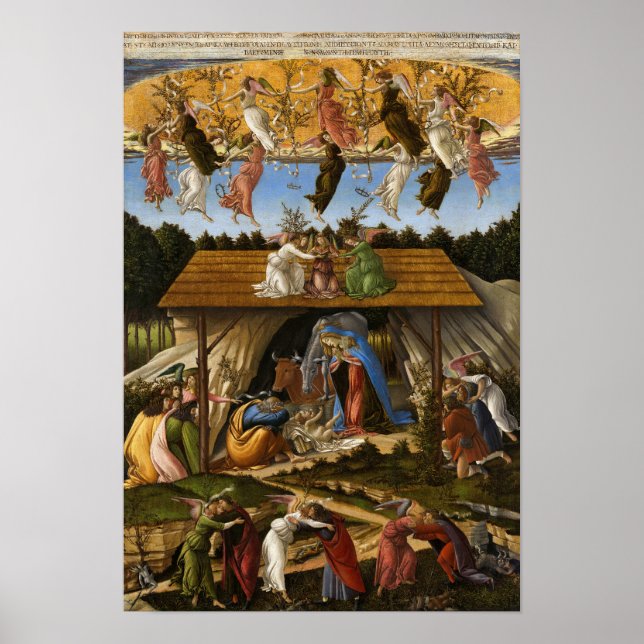 Poster Natividade Mística, 1500 por Sandro Botticelli (Frente)