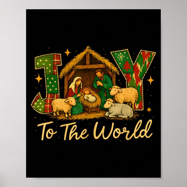 Poster Nativity Scene Joy To The World – Christmas Faith  (Frente)