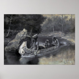 Poster Nativo Americano: História de Hiawatha Guerreiro &