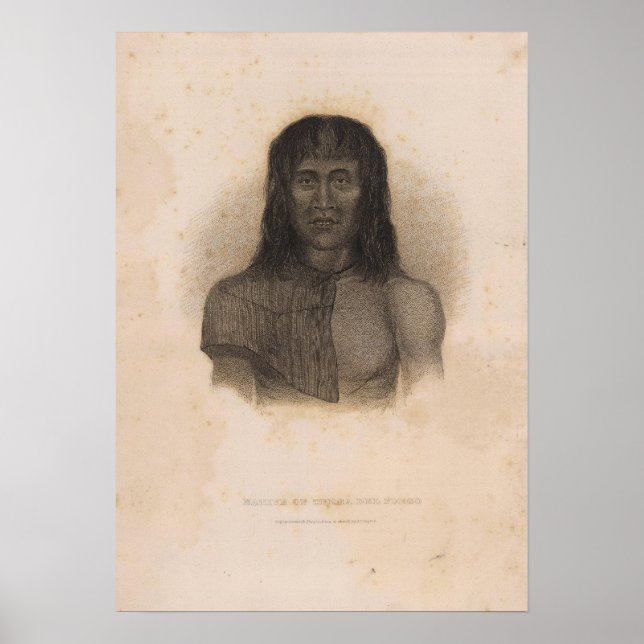 Pôster Nativo, Terra del Fuego, Argentina e Chile (Frente)