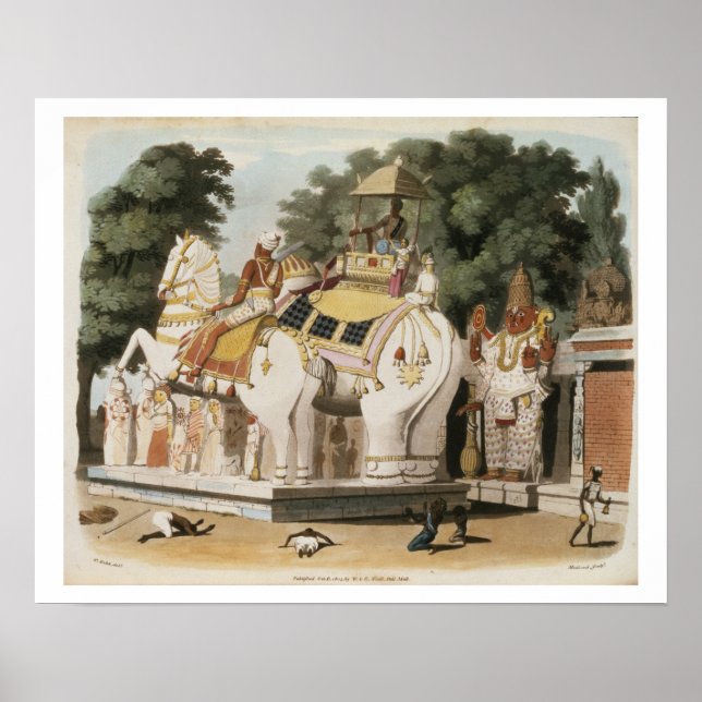 Poster Nativos homenageiam seu governante, gravado por Th (Frente)