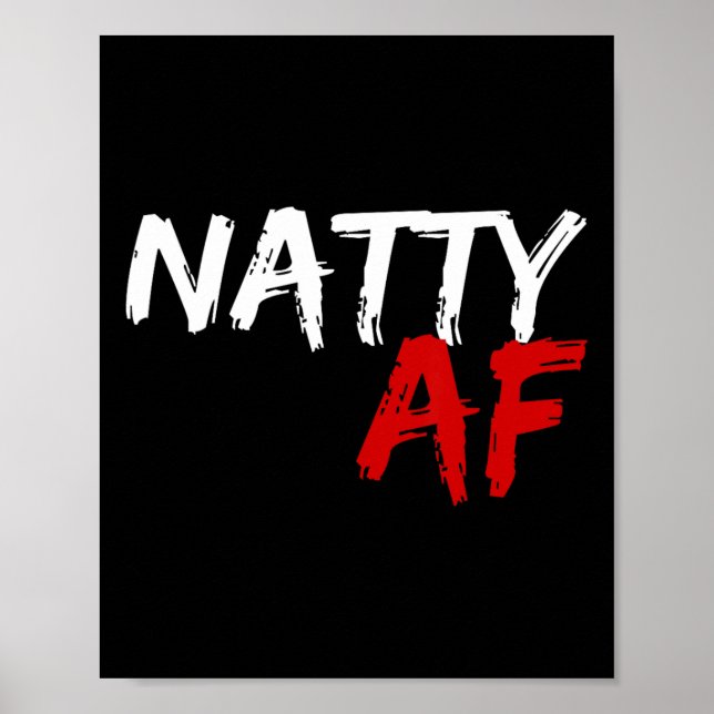 Poster Natty Af Funny Bodybuilder Bodybuilding Workout Gy (Frente)
