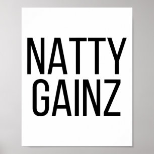 Poster Natty Gainz Ginásio Livre de Esteroides e Camiseta