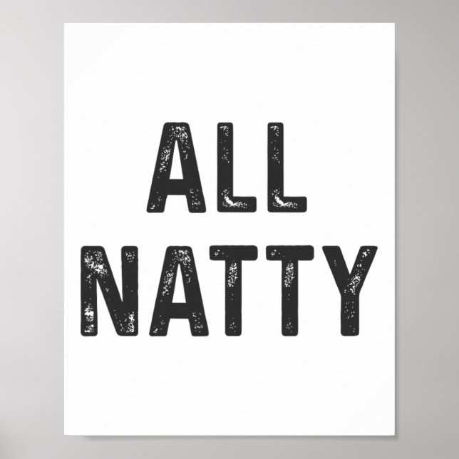 Poster Natural Bodybuilding Funny Body Builder All Natty  (Frente)