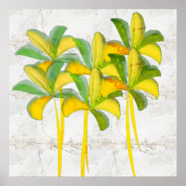 Poster Naturals Watercolor Lírios