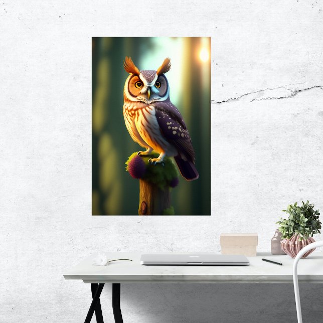 Poster Nature Brown Owl Trabalho de arte (Criador carregado)