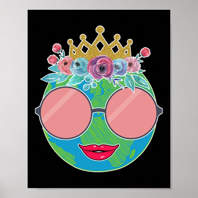 Poster Nature Crown Mulheres Flores Meninas Crianças Dia  (Frente)