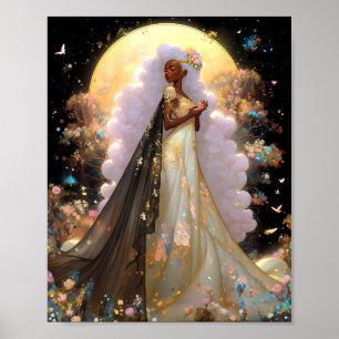 Poster Nature Goddese African American Fantasy Art