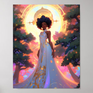 Poster Nature Goddese African American Fantasy Art