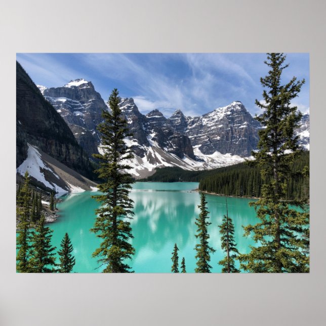 Poster Nature Landscape Moraine Lake, Alberta, Canadá (Frente)