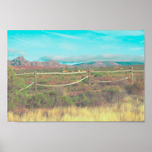 Poster Nature monta os campos ZA da África do Sul