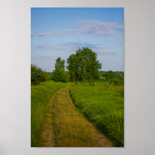 Poster Nature Rural Village Field Road Landscape Belarus