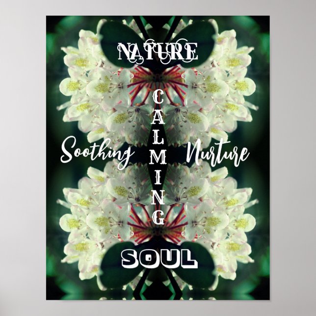 Poster Nature Soul Azalea Abstrato Inspirational (Frente)