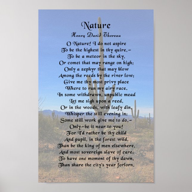 Poster Nature, Thoreau (Frente)