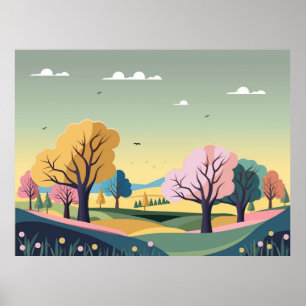 Poster Natureza Abstrata e Bonita