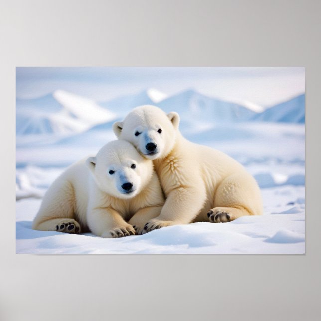 Poster Natureza Animal do urso polar Afetação da fauna se (Frente)