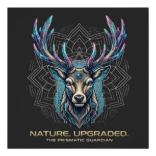 Pôster Natureza Atualizada - Cervo de Cristal Prismático