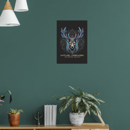 Poster Natureza Atualizada - Veado de Cristal Prismático
