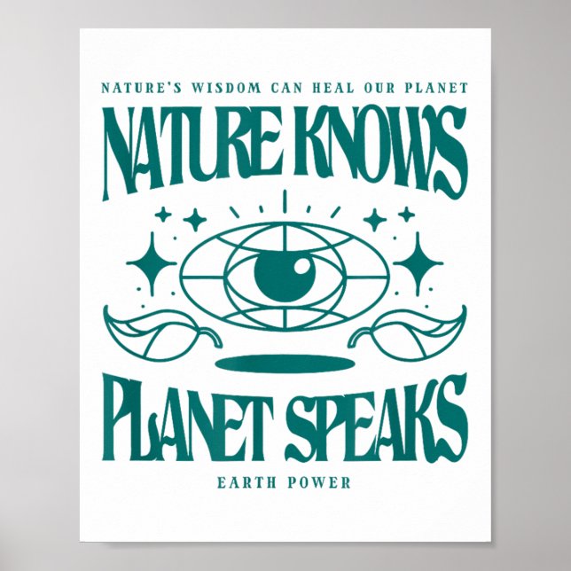 Poster Natureza Conhece Planeta Fala Proteção Ambiental (Frente)