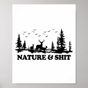 Poster Natureza E Acampamento Divertido Cabana De Lago Tr