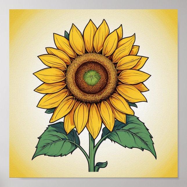 Poster Natureza e Parede Floral, Prina Botânica Serene (Frente)