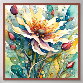 Poster Natureza Grace na pintura de flores em Abstrato
