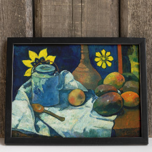Poster Natureza Morta com Bule de Chá e Frutas, Paul Gaug