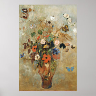 Poster Natureza Morta com Flores por Odilon Redon.