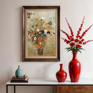 Poster Natureza Morta com Flores por Odilon Redon. 