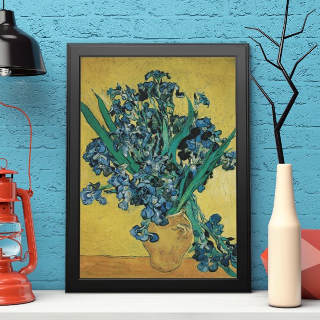 Poster Natureza-morta com Íris em um Vaso por Vincent van (Criador carregado)