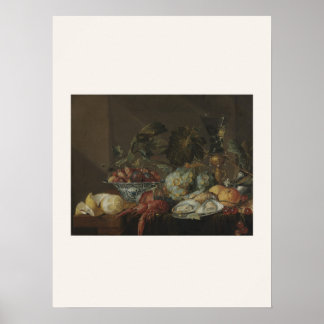 Poster Natureza Morta com Lagostim por de Heem - Arte Hol