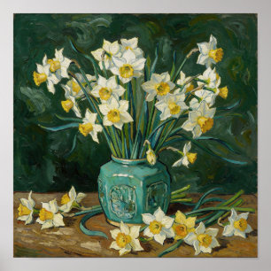 Poster Natureza Morta com Narcisos Segundo Van Gogh