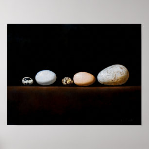 Poster Natureza Morta com Ovos – Arte de Pintura Realista