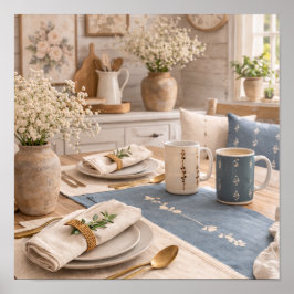 Poster Natureza-Morta da Cozinha da Casa de Campo com Ele