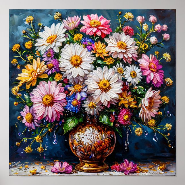 Poster 🌼 Natureza-Morta de Flores Silvestres Botânica Fl (Frente)