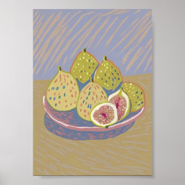 Poster Natureza-Morta Moderna de Figo Pastel Pintura de F