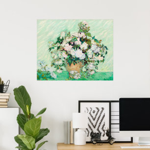 Poster Natureza Morta Rosas em um Vaso por Vincent van Go