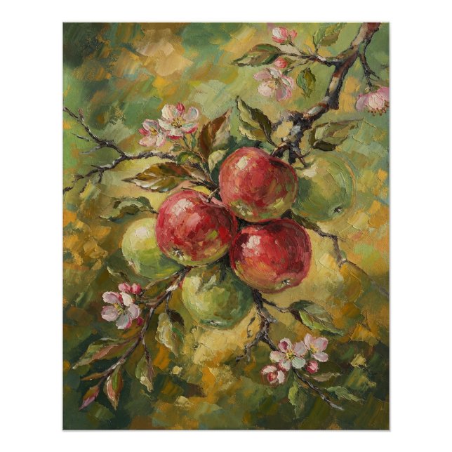 Pôster Natureza-Morta Vintage Apple (Frente)
