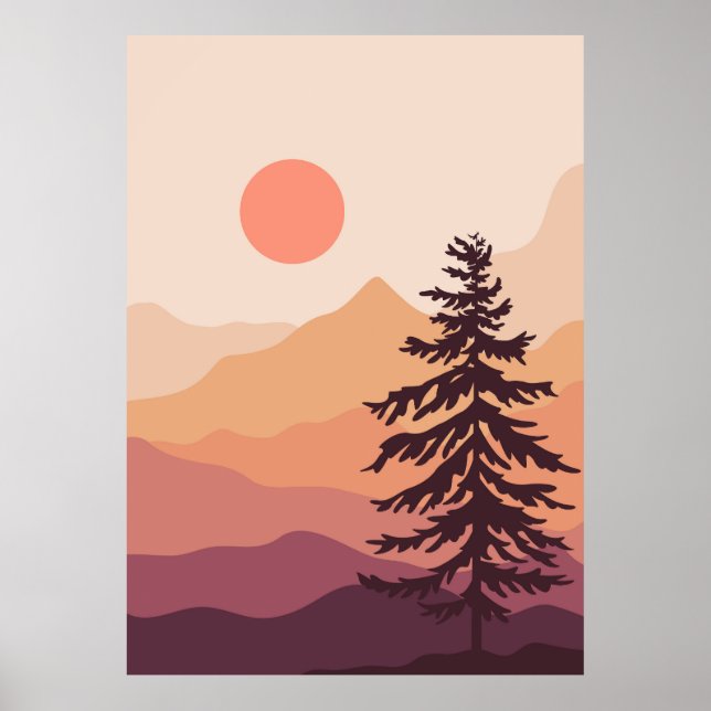 Poster Natureza paisagística: arte de fundo (Frente)