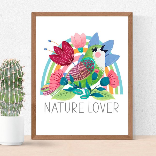 Poster Natureza Pavimento Aquarela Flores Arco-Íris Cor (Criador carregado)